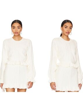 NWT SHOW ME YOUR MUMU x REVOLVE | Ridley Ruffle Sweater & Skirt Set | Size M & S